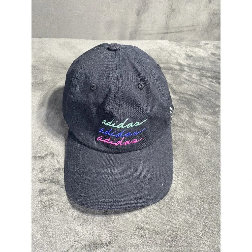 Adidas Hat Cap Strap Back Black Feather Light Aeroready Tennis Golf‎ Signature